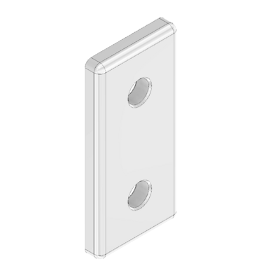 41-110-1 MODULAR SOLUTIONS ALUMINUM CONNECTING PLATE<br>45MM X 90MM FLAT W/HARDWARE